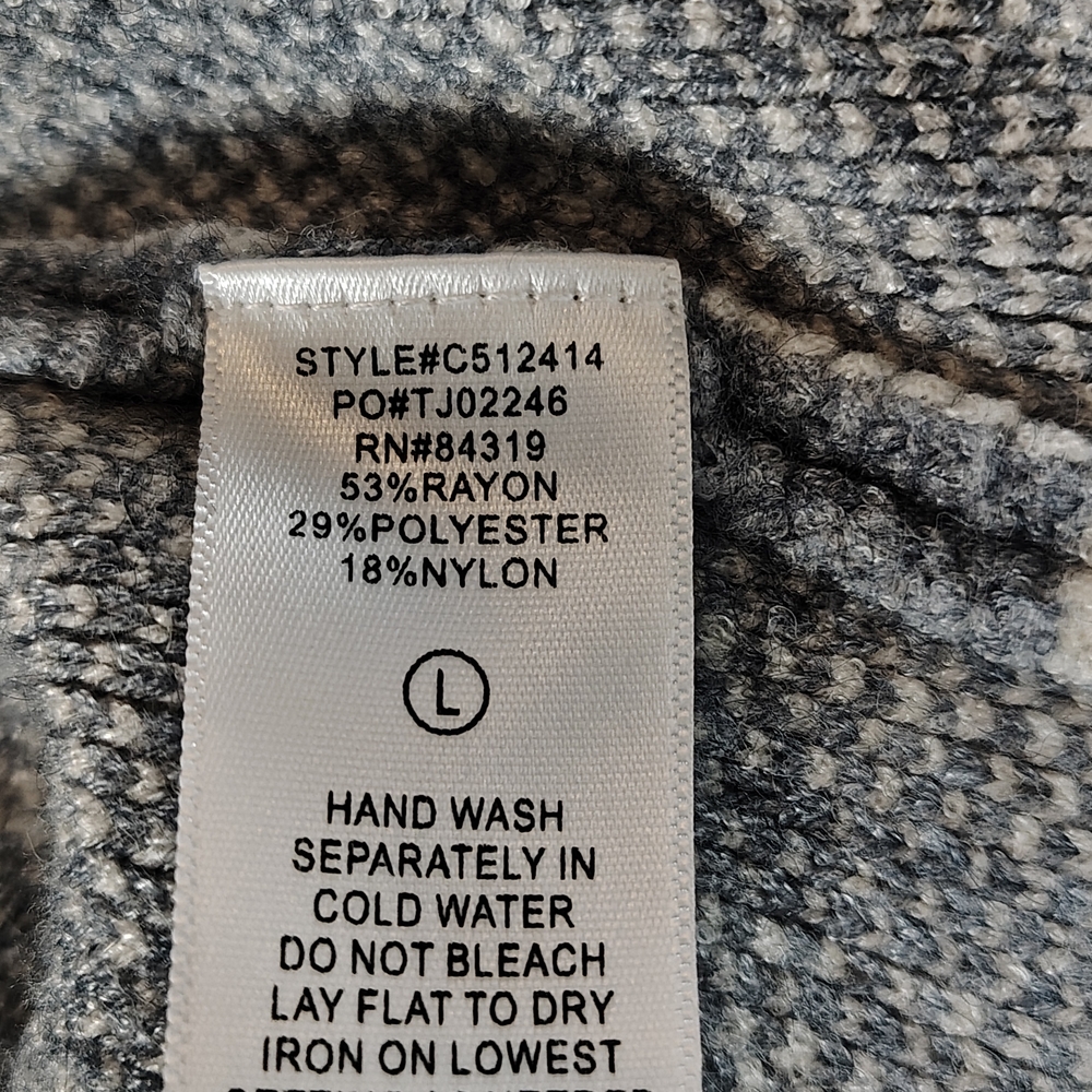 Cyrus Blue and Cream Grid Cardigan - Picture 9 of 9
